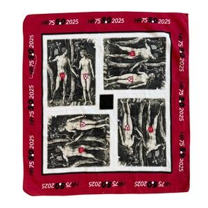 Red Graphic Bandana Albrecht Durer Adam and Eve Art Scarf 20x21